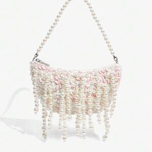 Elegant Pearl-Embellished Mini Bag